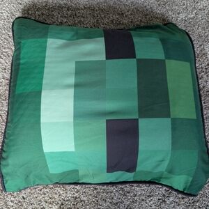 Minecraft Green Pixel Creeper Throw Pillow